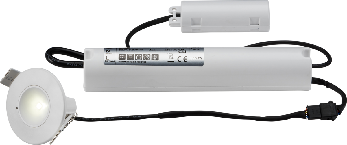 Knightsbridge EMPOWER4W 230V IP20 3.5W LED Emergency Downlight 3000K (maintained/non-maintained use)