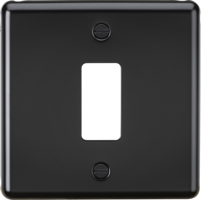 Knightsbridge GDCL1MB 1G Grid Faceplate - Matt Black