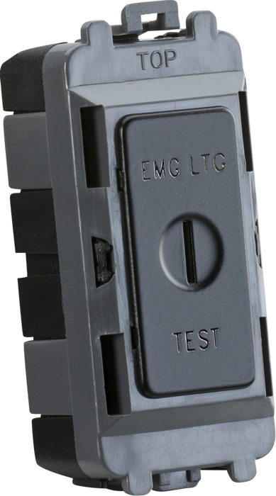 Knightsbridge GDM008MB 20AX DP key module (marked EMG LTG TEST) - matt black ML Knightsbridge - Sparks Warehouse