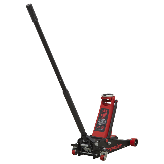 Sealey - 2501LE Trolley Jack 2.5tonne Low Entry with Rocket Lift Jacking & Lifting Sealey - Sparks Warehouse