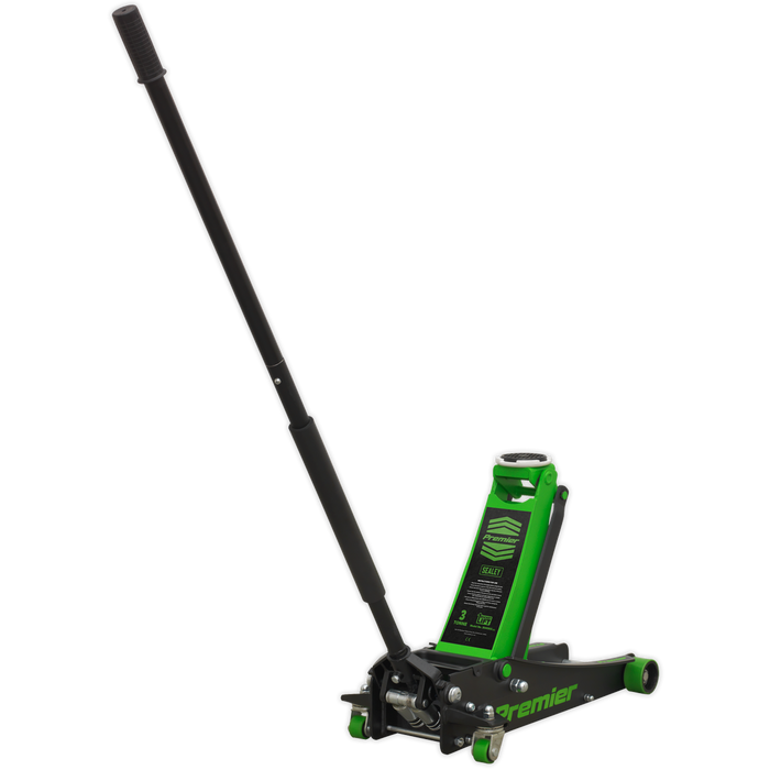 Sealey - 3040AG Trolley Jack 3tonne Rocket Lift Green Jacking & Lifting Sealey - Sparks Warehouse