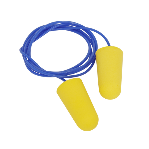 Sealey - Ear Plugs Disposable Corded Pack of 100 Pairs Safety Products Sealey - Sparks Warehouse