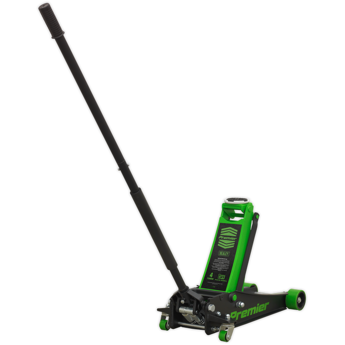 Sealey - 4040AG Trolley Jack 4tonne Rocket Lift Green Jacking & Lifting Sealey - Sparks Warehouse