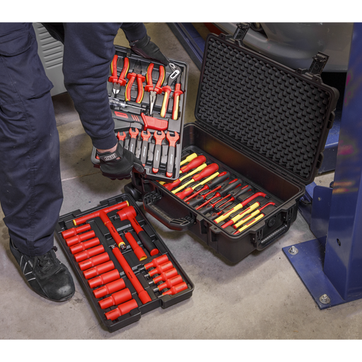 Sealey - AK7939 1000V Insulated Tool Kit 1/2"Sq Drive 49pc Tool Kits Sealey - Sparks Warehouse