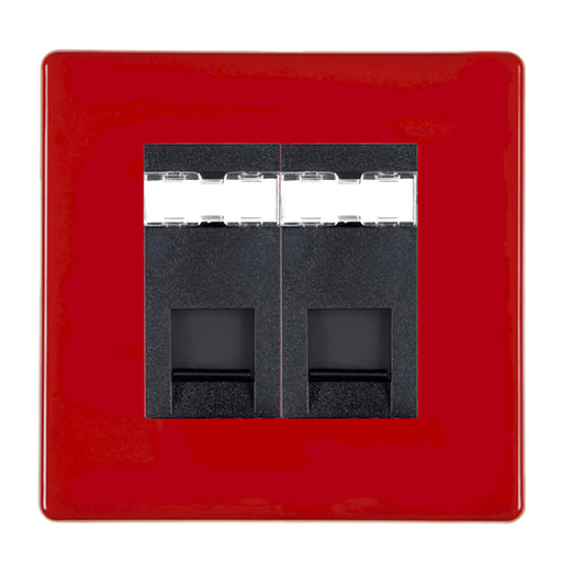 Hamilton 7RC2J12B - HCFX Col Red 2g RJ12 Outlet-Unshield BL