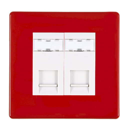 Hamilton 7RC2J12W - HCFX Col Red 2g RJ12 Outlet-Unshield WH