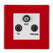Hamilton 7RCDTRIDW - HCFX Col Red Non-Isolat DAB TV+FM+SAT WH