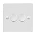 Hamilton 802X40 - Sher Glo/Wh 2g 400W 2 way Dimmer WH