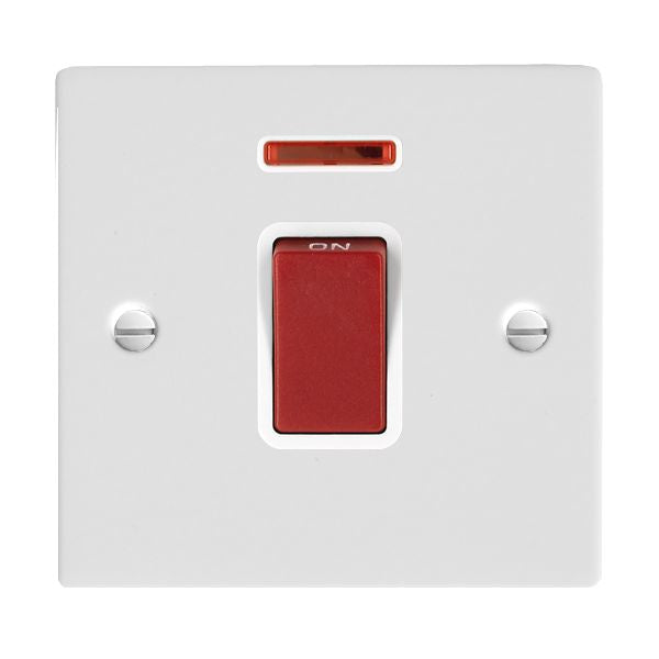 Hamilton 8045NW - Sher Glo/Wh 1g 45A DP+N Red Rkr/WH