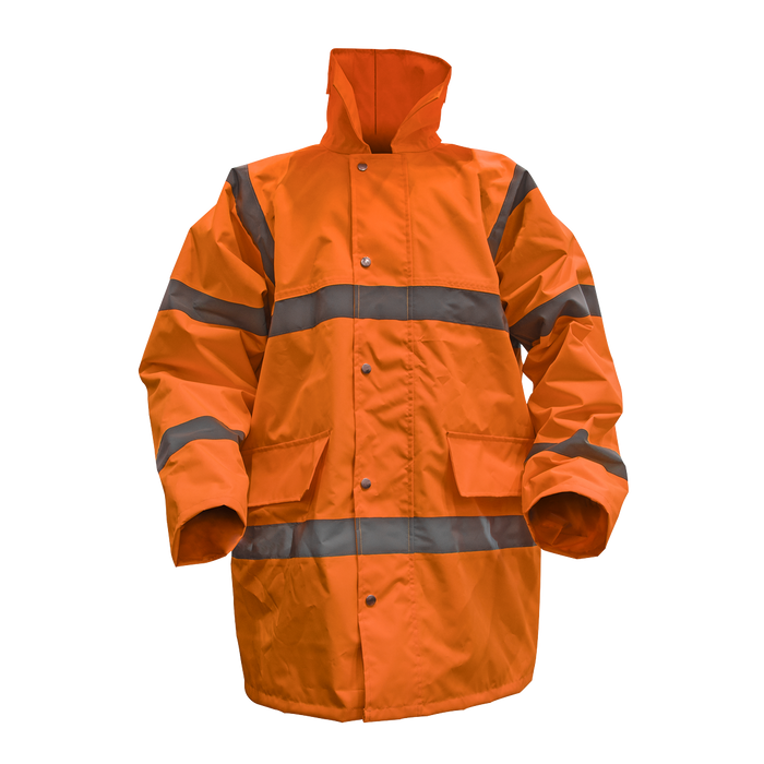 Sealey - Hi-Vis Orange Motorway Jacket with Quilted Lining - XX-Large Safety Products Sealey - Sparks Warehouse