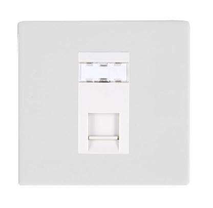 Hamilton 80CJ45W - S-CFX Glo/Wh 1g RJ45 CAT5E Unshield WH