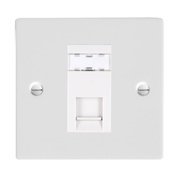 Hamilton 80J12W - Sher Glo/Wh 1g RJ12 Outlet-Unshield WH