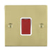 Hamilton 8145W - Sher PB 1g 45A Double Pole Red Rkr/WH