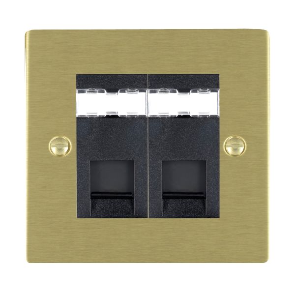 Hamilton 822J12B - Sher SB 2g RJ12 Outlet-Unshield BL