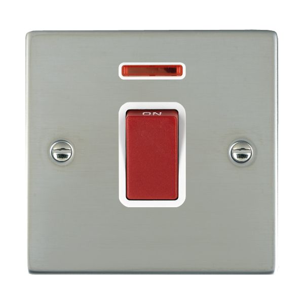 Hamilton 8345NW - Sher BS 1g 45A Double Pole+N Red Rkr/WH