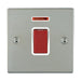 Hamilton 8345NW - Sher BS 1g 45A Double Pole+N Red Rkr/WH