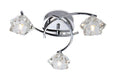Firstlight 8364CH Clara 3 Light Flush Fitting - Chrome with Clear Glass - Firstlight - sparks-warehouse