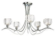 Firstlight 8620CH Blanche 5 Light Flush Fitting - Chrome with Moulded Clear Glass - Firstlight - sparks-warehouse