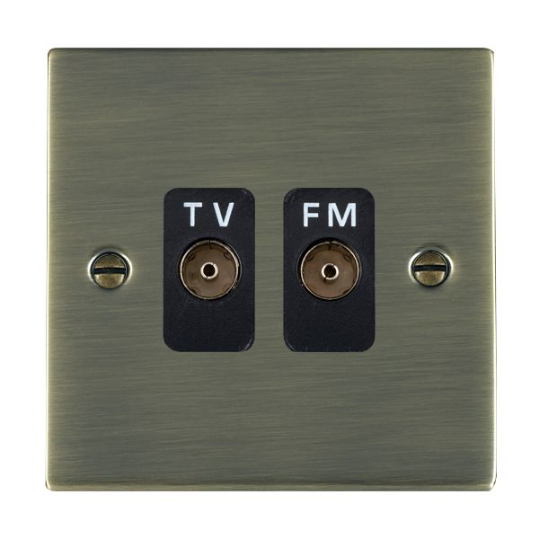 Hamilton 89TVFMB - Sher AB Isolat TV/FM Diplex 1in/2out BL