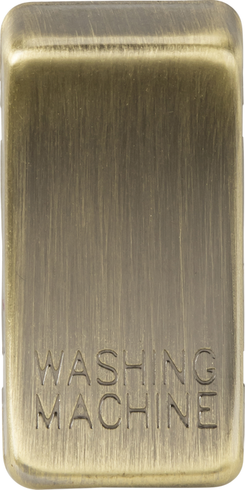 Knightsbridge GDWASHAB Switch cover "marked WASHING MACHINE" - antique brass ML Knightsbridge - Sparks Warehouse