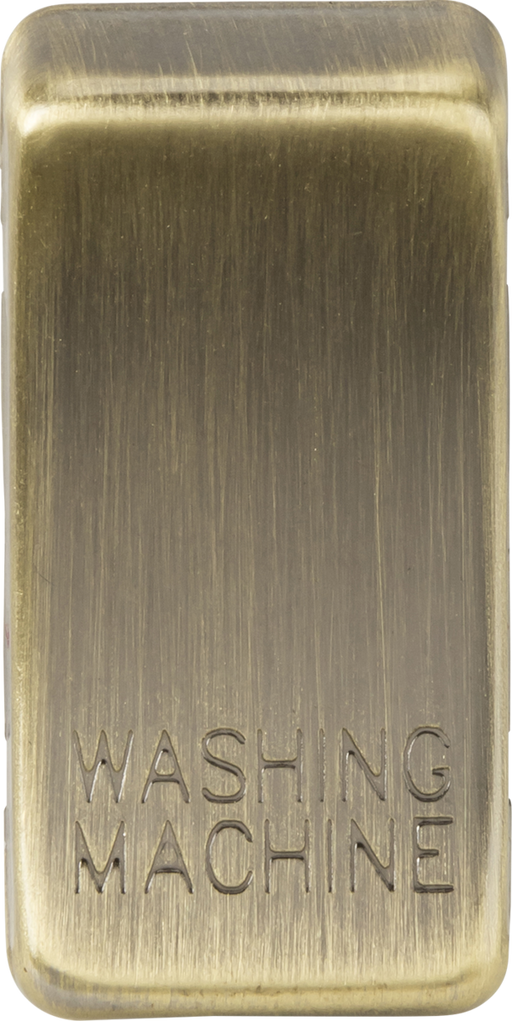 Knightsbridge GDWASHAB Switch cover "marked WASHING MACHINE" - antique brass ML Knightsbridge - Sparks Warehouse