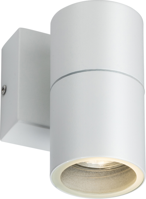 Knightsbridge OWALL01W 230V IP54 GU10 Fixed Single Wall Light - White