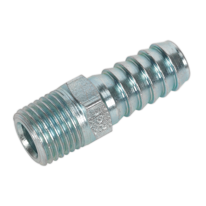 Sealey - AC09 Screwed Tailpiece Male 1/4"BSPT - 3/8" Hose Pack of 5 Compressors Sealey - Sparks Warehouse