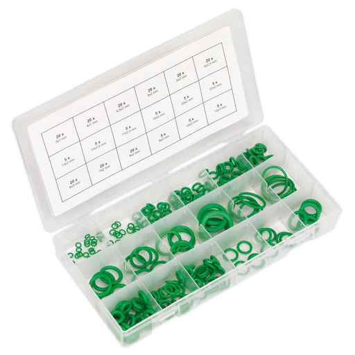 Sealey - ACOR225 Air Conditioning Rubber O-Ring Assortment 225pc - Metric Consumables Sealey - Sparks Warehouse