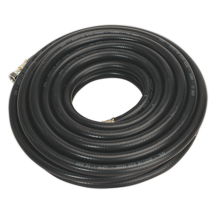 Sealey - AH10RX/38 Air Hose 10m x Ø10mm with 1/4"BSP Unions Heavy-Duty Compressors Sealey - Sparks Warehouse