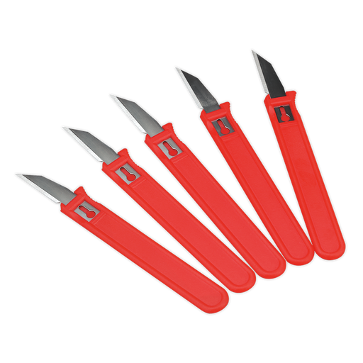 Sealey - AK2963 Trim Knife Pack of 5 Hand Tools Sealey - Sparks Warehouse