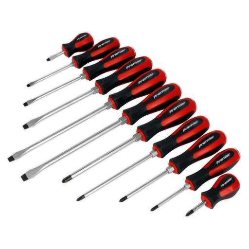 Sealey - AK4933 Screwdriver Set 11pc Hammer-Thru Hand Tools Sealey - Sparks Warehouse