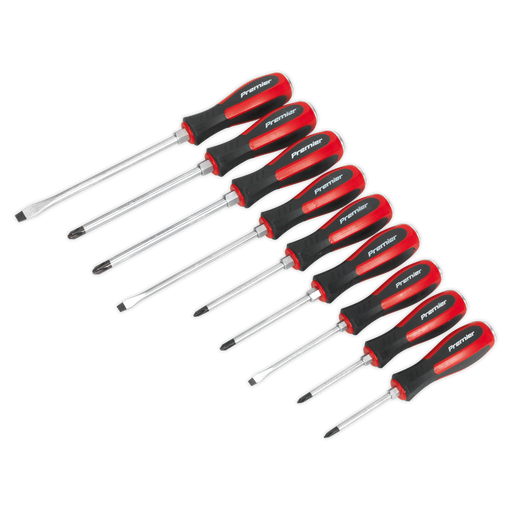 Sealey - AK4934 Screwdriver Set 9pc Hammer-Thru Hand Tools Sealey - Sparks Warehouse