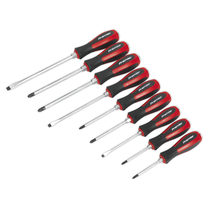 Sealey - AK4934 Screwdriver Set 9pc Hammer-Thru Hand Tools Sealey - Sparks Warehouse