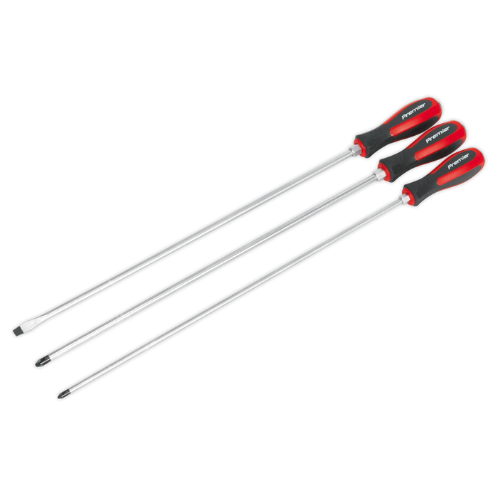 Sealey - AK4935 Screwdriver Set 3pc Hammer-Thru 450mm Hand Tools Sealey - Sparks Warehouse