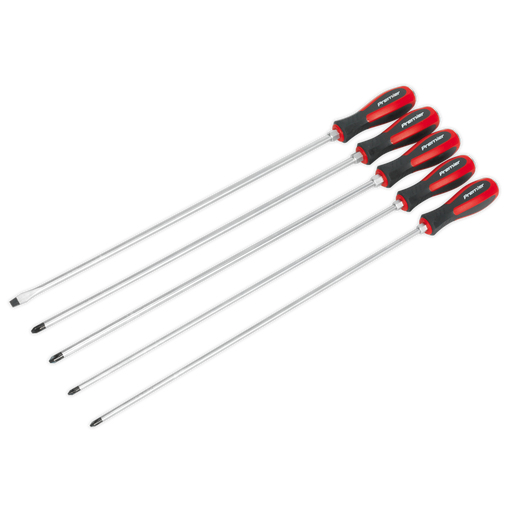 Sealey - AK4936 Screwdriver Set 5pc Hammer-Thru 450mm Hand Tools Sealey - Sparks Warehouse