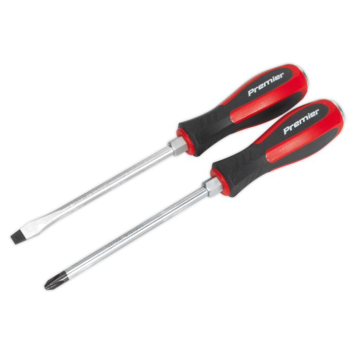 Sealey - AK4938 Screwdriver Set 2pc Hammer-Thru Hand Tools Sealey - Sparks Warehouse