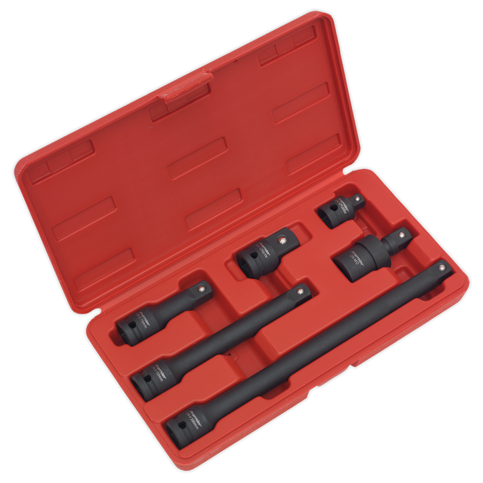 Sealey - AK5514 Impact Adaptor & Extension Bar Set 6pc 1/2"Sq Drive Hand Tools Sealey - Sparks Warehouse