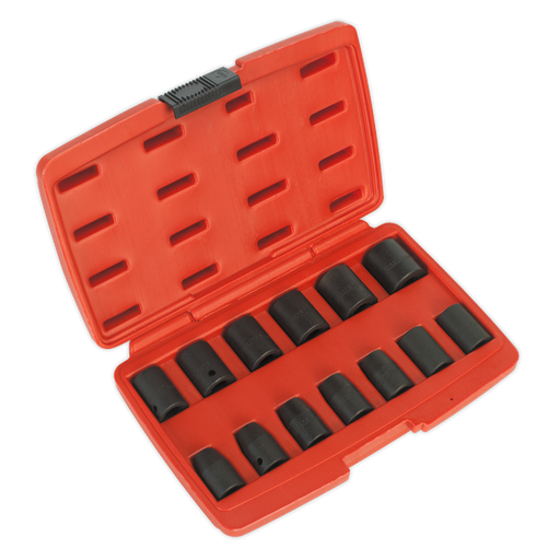 Sealey - AK5613M Impact Socket Set 13pc 1/2"Sq Drive Metric Hand Tools Sealey - Sparks Warehouse