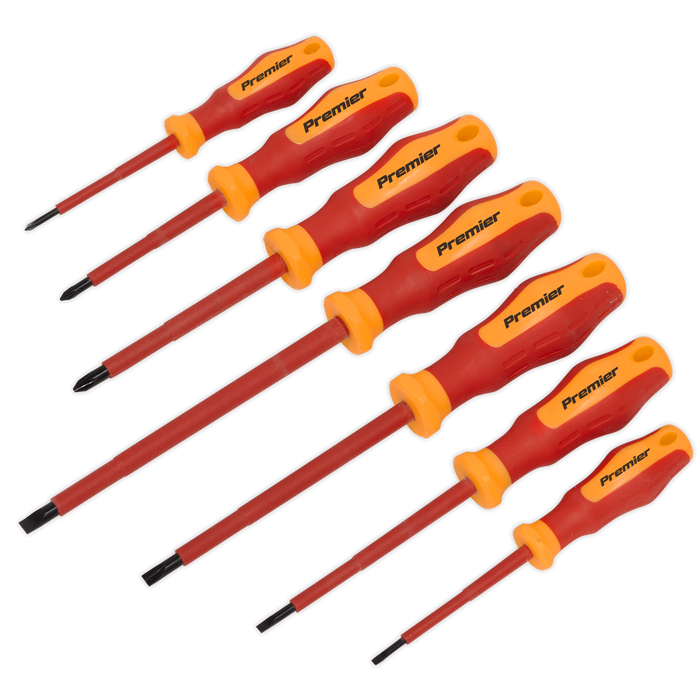 Sealey - AK6125 Screwdriver Set 7pc VDE Approved Hand Tools Sealey - Sparks Warehouse