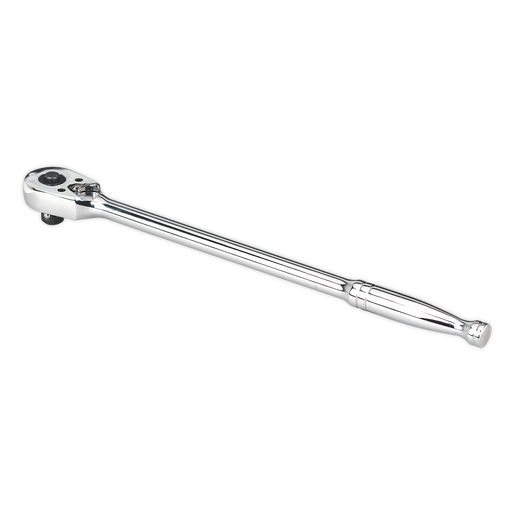Sealey - AK661L Ratchet Wrench Long Pattern 300mm 3/8"Sq Drive Pear-Head Flip Reverse Hand Tools Sealey - Sparks Warehouse