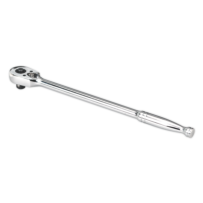 Sealey - AK661L Ratchet Wrench Long Pattern 300mm 3/8"Sq Drive Pear-Head Flip Reverse Hand Tools Sealey - Sparks Warehouse