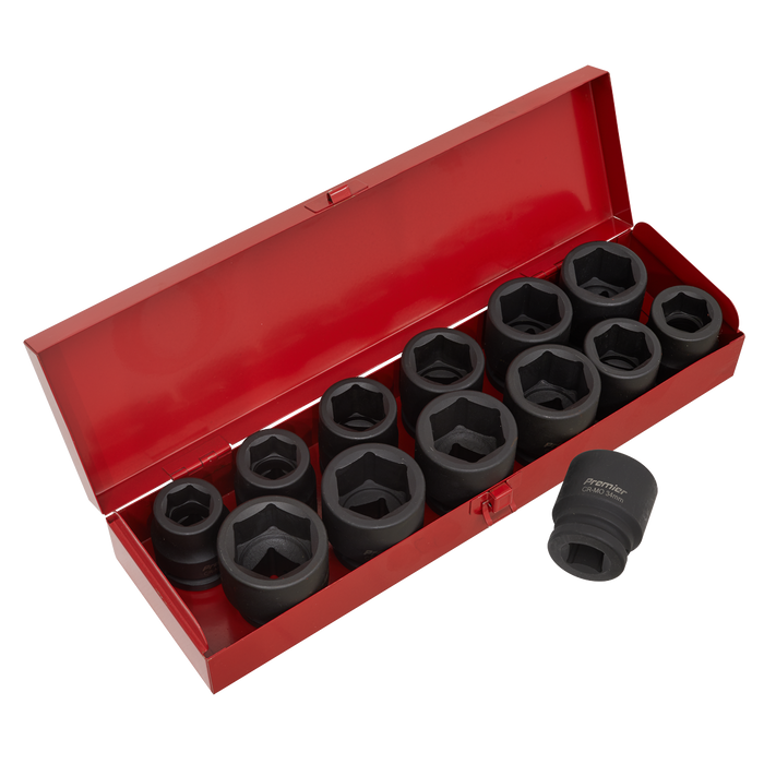 Sealey - AK686 Impact Socket Set 13pc 3/4"Sq Drive Metric/Imperial Hand Tools Sealey - Sparks Warehouse