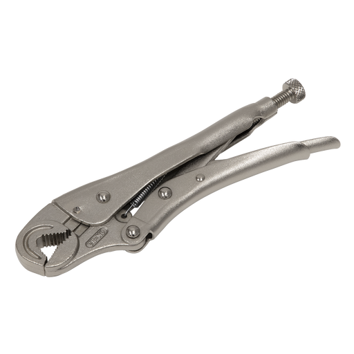 Sealey - AK6871 Locking Pliers Round Jaws 195mm 0-35mm Capacity Hand Tools Sealey - Sparks Warehouse