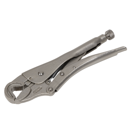 Sealey - AK6872 Locking Pliers Round Jaws 235mm 0-50mm Capacity Hand Tools Sealey - Sparks Warehouse