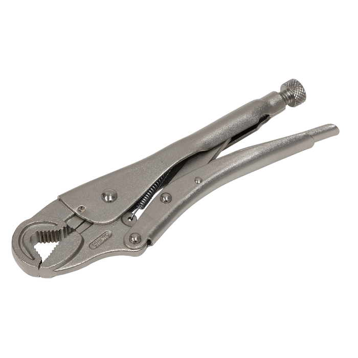 Sealey - AK6872 Locking Pliers Round Jaws 235mm 0-50mm Capacity Hand Tools Sealey - Sparks Warehouse