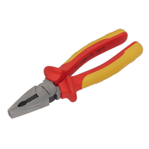 Sealey - AK83455 Combination Pliers 200mm VDE Approved Hand Tools Sealey - Sparks Warehouse