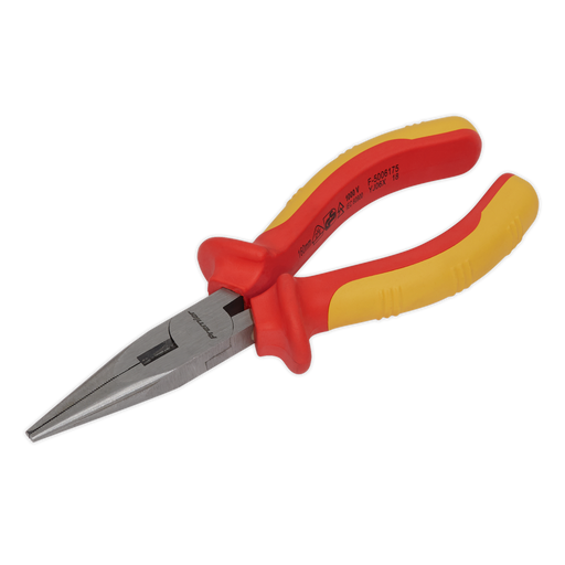 Sealey - AK83456 Long Nose Pliers 160mm VDE Approved Hand Tools Sealey - Sparks Warehouse