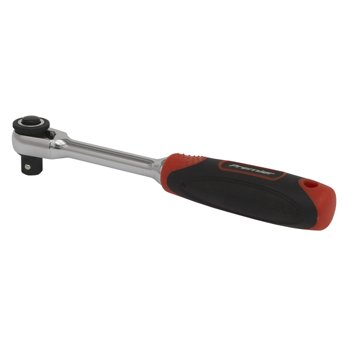 Sealey - AK8987 1/4Sq Drive Compact Head Ratchet Wrench - Platinum Series Hand Tools Sealey - Sparks Warehouse