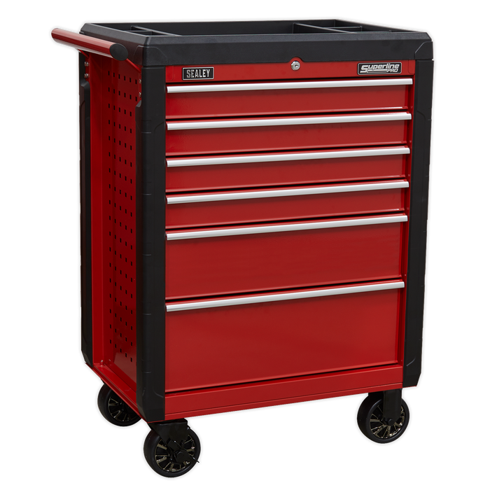 Sealey - AP3406 Rollcab 6 Drawer with Ball Bearing Slides Storage & Workstations Sealey - Sparks Warehouse