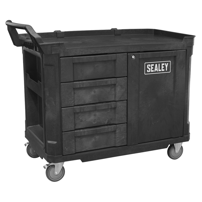 Sealey - AP47PWS Mobile Workstation 4 Drawer & Cupboard 1210mm Storage & Workstations Sealey - Sparks Warehouse